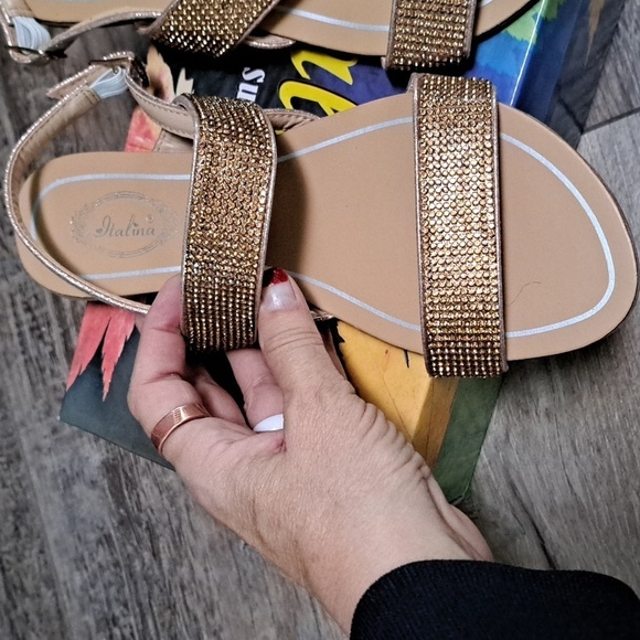 Italina By Summer Rio Champagne Women's Sandals Size 6.5 NEW - Picture 5 of 5